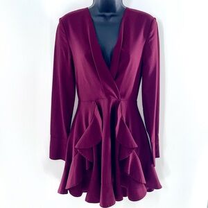 C/MEO Collective Deep Red Long Sleeve Dress